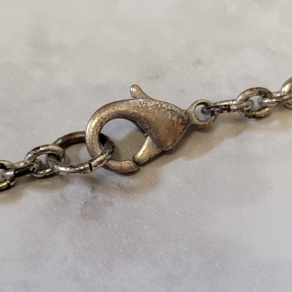 VTG Y2K Yellow Bead Station Necklace‎ Aurora Borealis 60